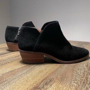 Lucky Brand Textured Leather Booties Size 7.5